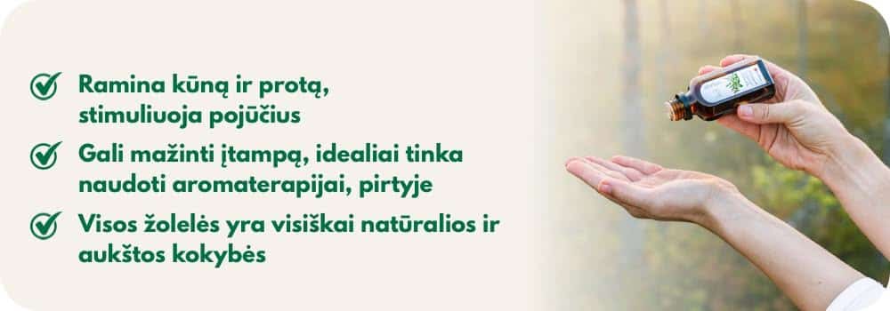 OLIO PLUS 33 eteriniai aliejai ir 7 augalų ekstraktai