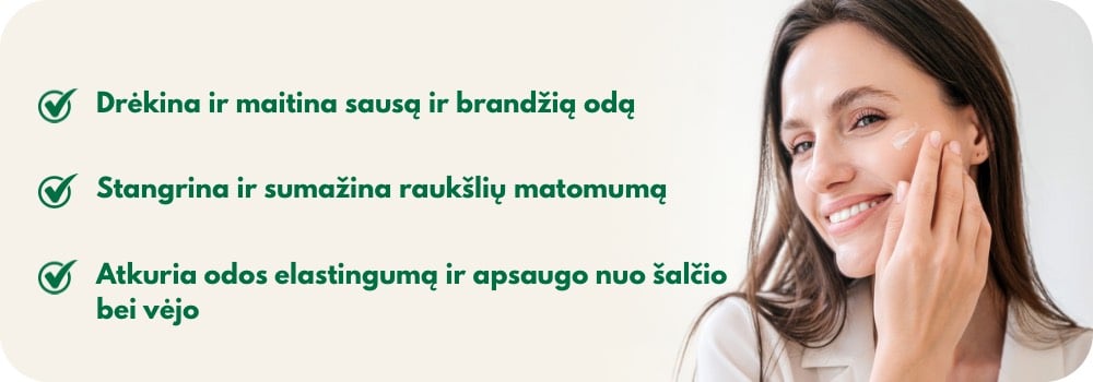 Senėjimą stabdantis kremas